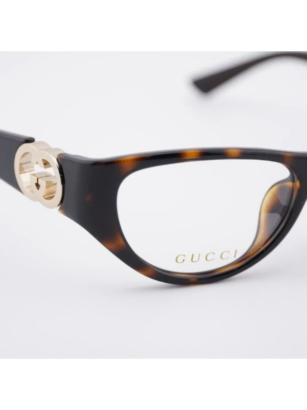 Gucci GG1825O 002 Eyeglasses Havana 54mm Cat Eye Frame